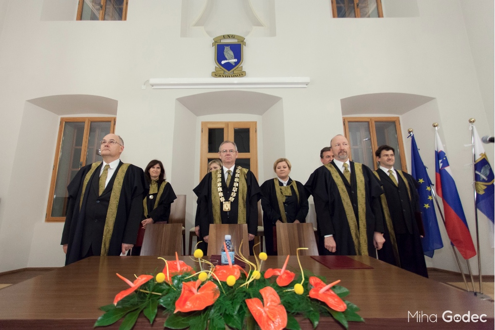 Rector, Vice-rectors and Deans of the University of Nova Gorica.