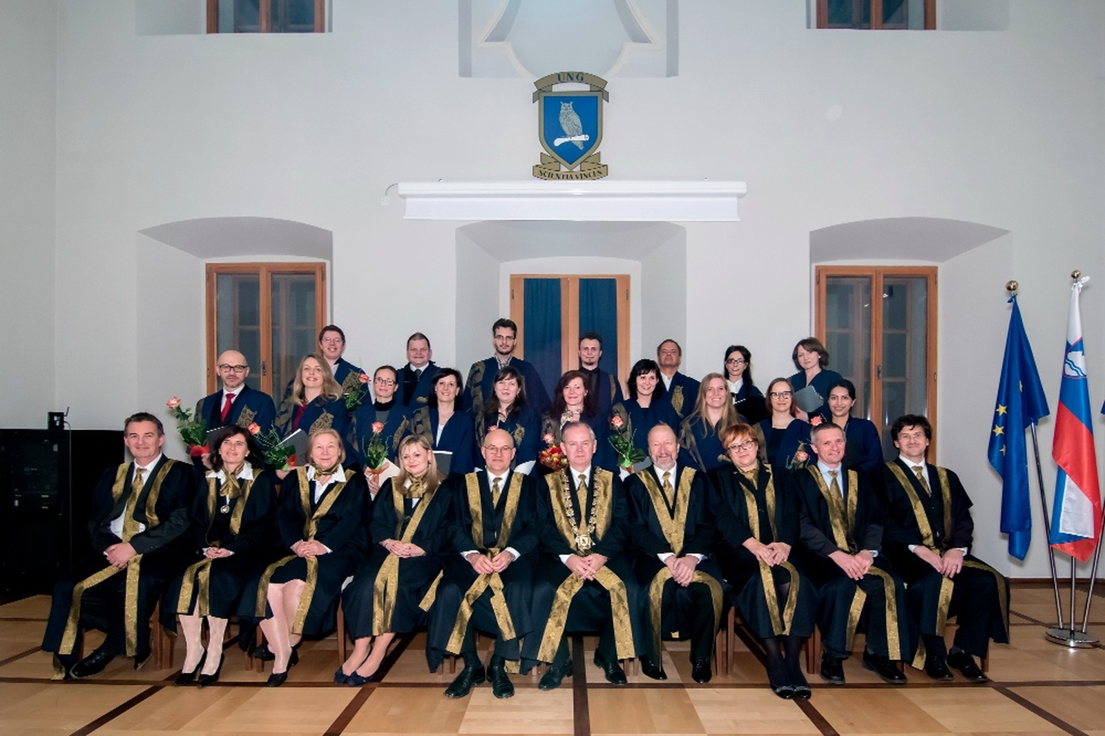 Novi diplomanti, magistri in doktorji znanosti. Foto: Miha Godec