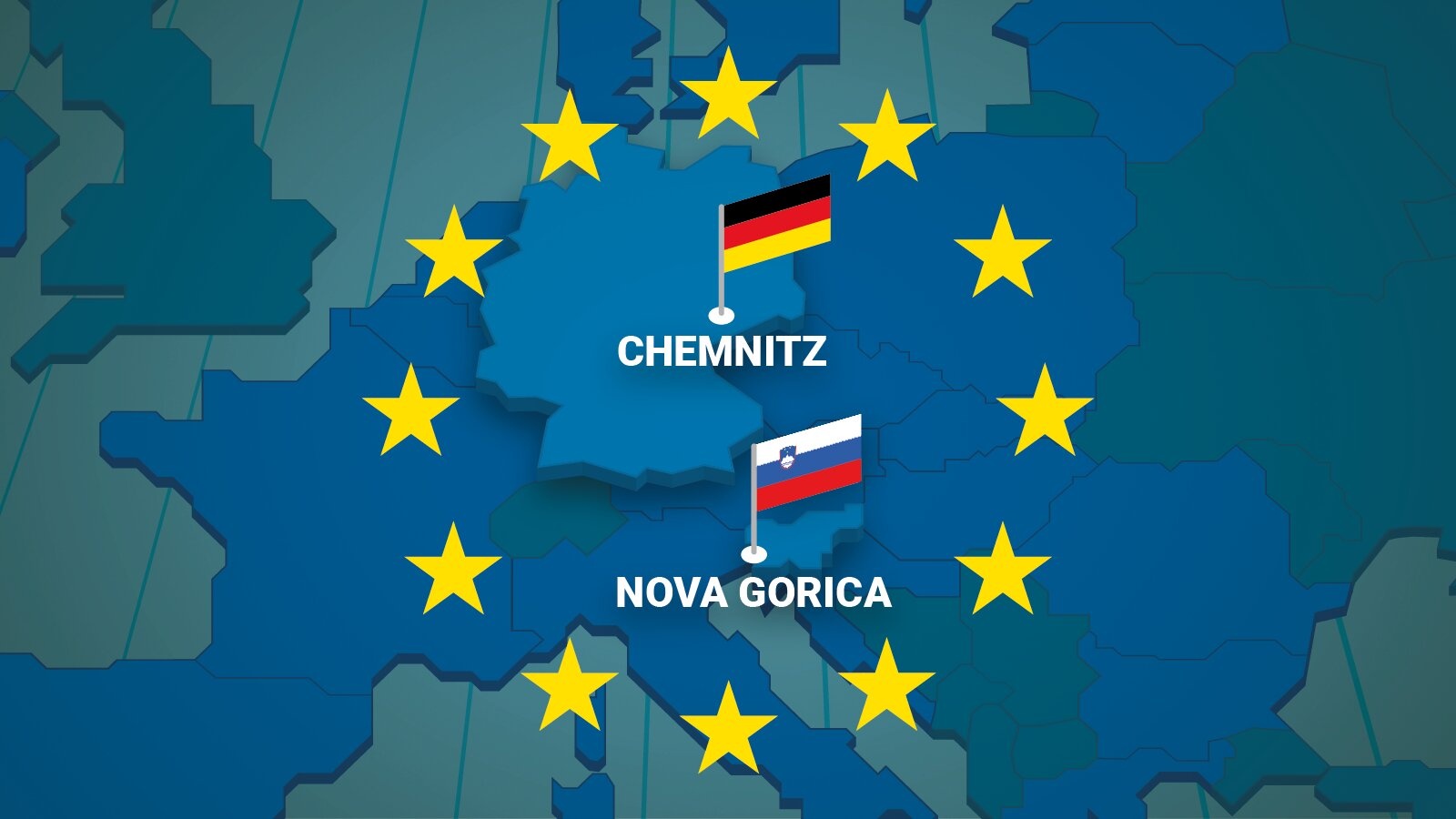 University of Nova Gorica and Chemnitz University of Technology are Universities of the Capitals of Culture 2025 and want to cooperate closely in the future. Graphic: Jacob Müller