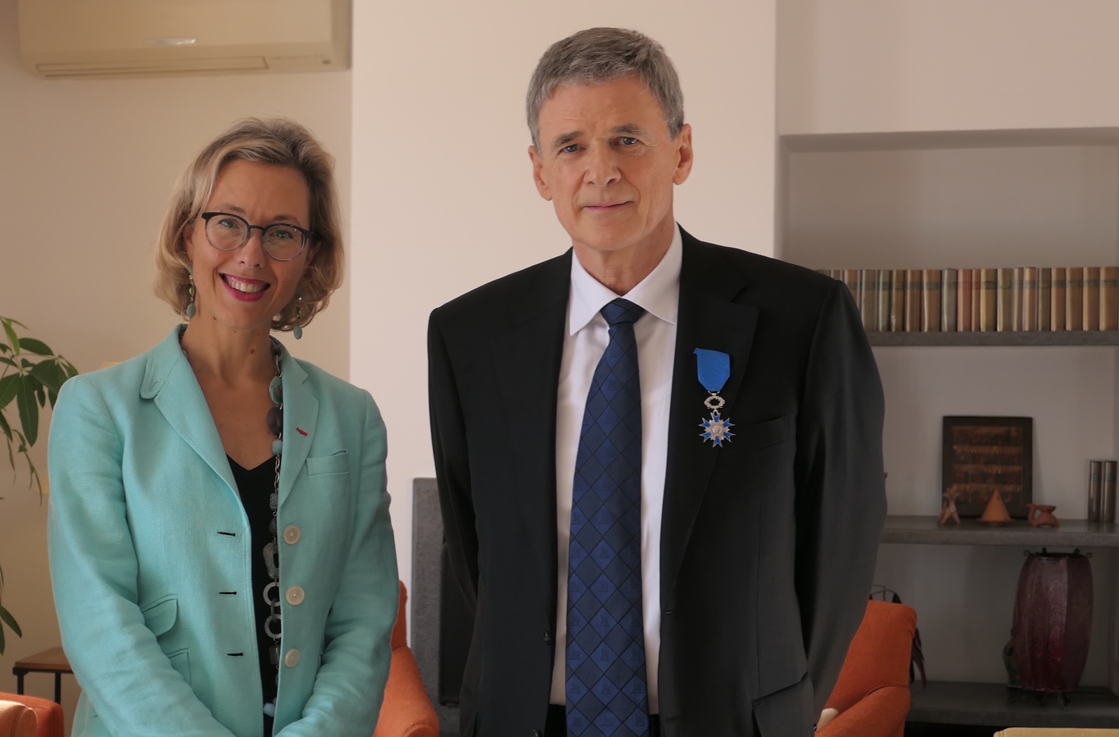 French Ambassador to Slovenia Florence Ferrari (left) and Head of the Jožef Stefan Institute Prof. Dr. Jadran Lenarčič (right). Photo: French Embassy