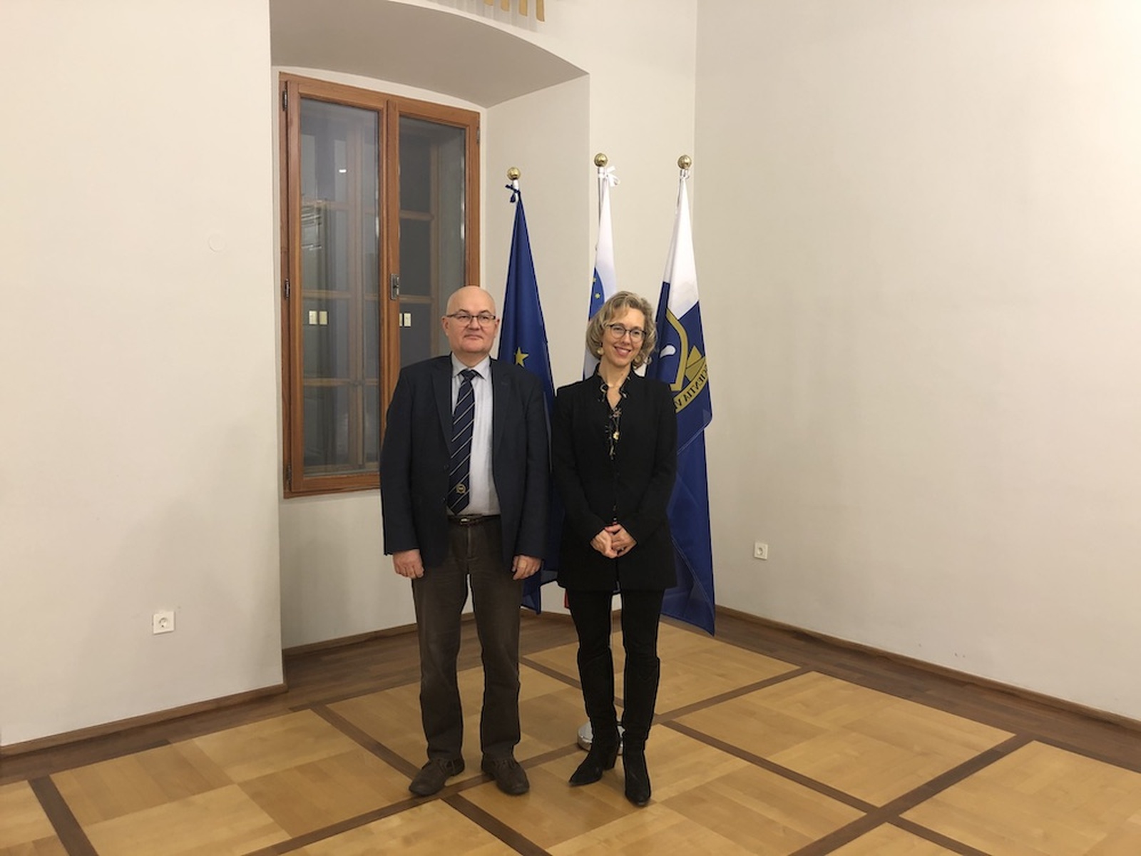 Vice-Rector for Research and Arts, Prof. Dr. Gvido Bratina and French Ambassador to Slovenia, Her Excellency Florence Ferrari.