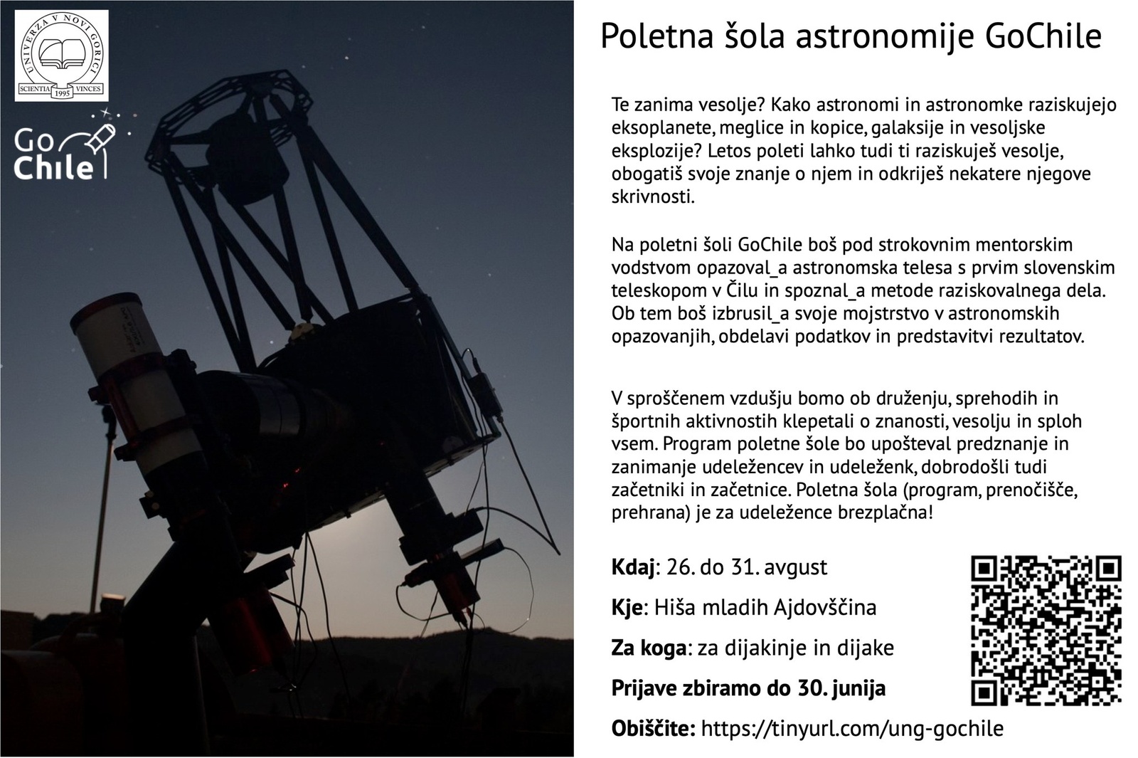 Poletna šola astronomije GoChile