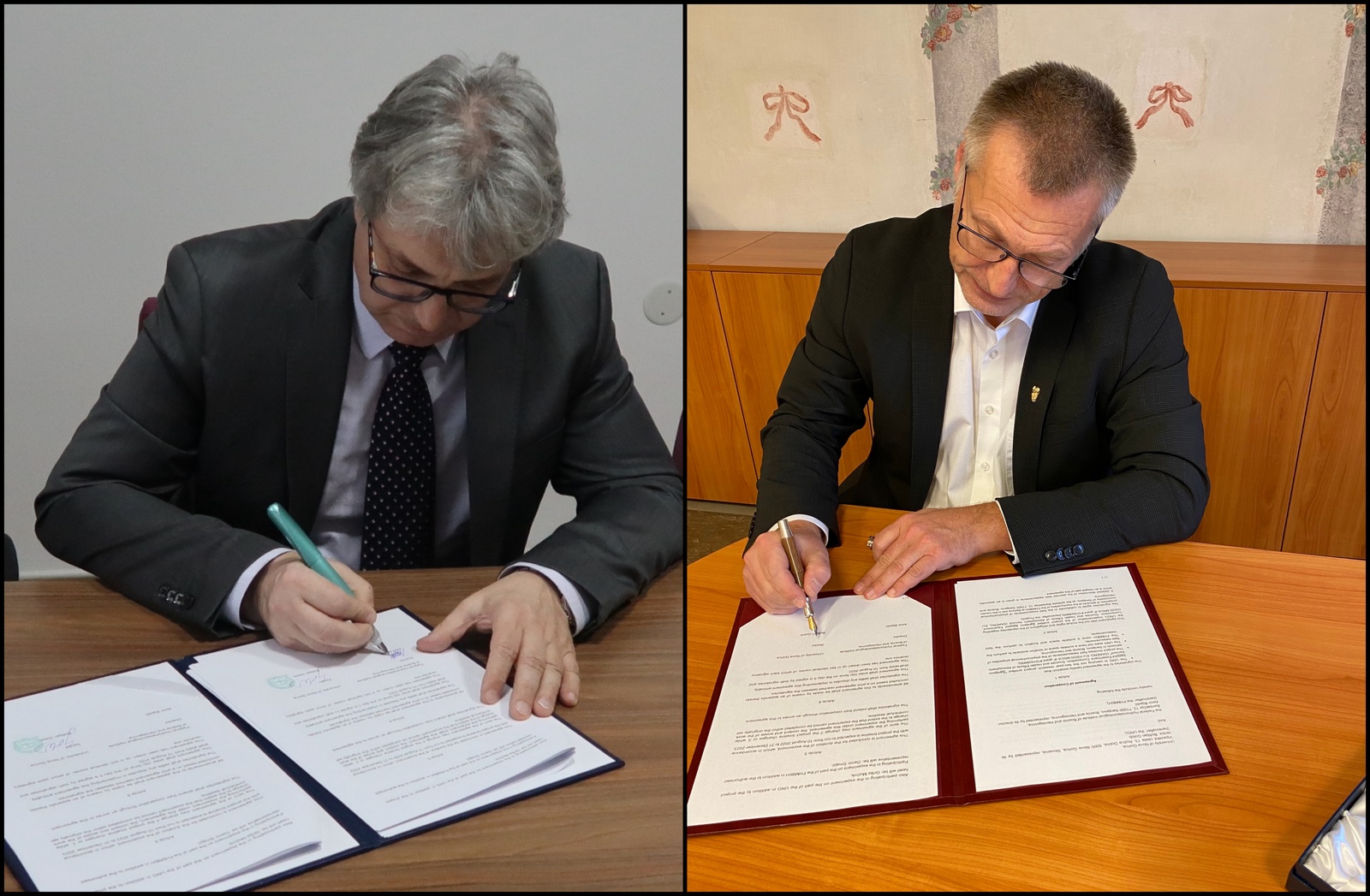 Director of the Federal Hydro-Meteorological Institute of Bosnia and Herzegovina Almir Bijedić (left) and rector of the University of Nova Gorica Prof. Dr. Boštjan Golob (right).