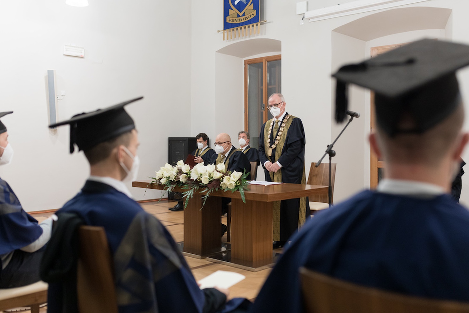 Rector, Vice-rector and Deans of the University of Nova Gorica. Photo: Miha Godec