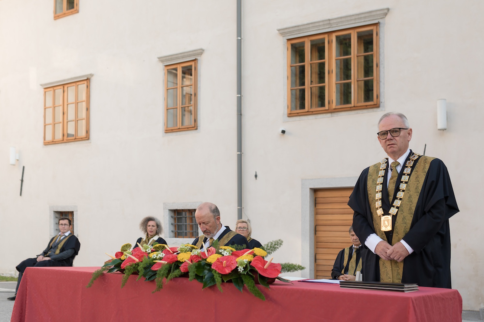 Rector, Vice-rector and Deans of the University of Nova Gorica. Photo: Miha Godec